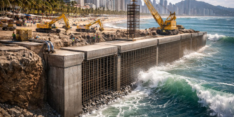 La ciudad más cara de Brasil está construyendo un muro en la playa para detener el avance del mar - Foto: CPG Click