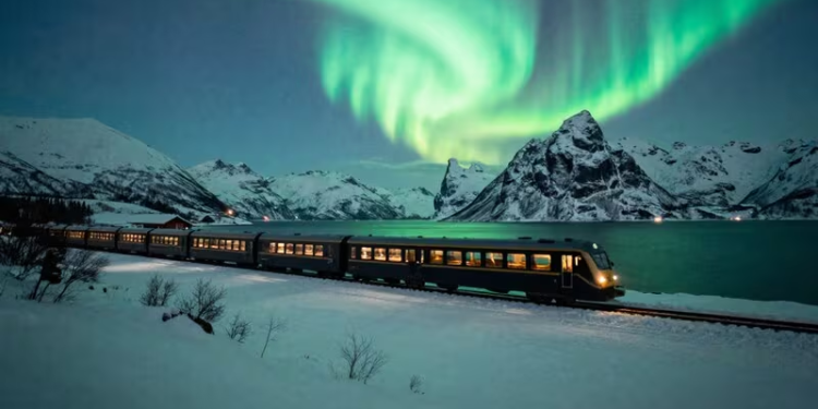 Este tren atraviesa paisajes congelados mientras los pasajeros observan la Aurora Boreal, y el precio llama la atención - Foto: Revista Foco